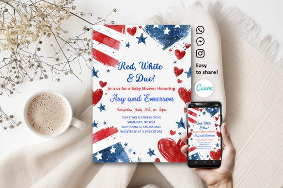 Download July of 4th Baby Shower Invitation - Invitation Collection