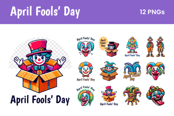 Download April Fools' Day Illustration Bundle - April Collection