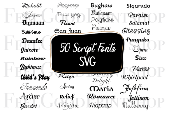 Download 50 Script SVG Fonts Bundle - Svg fonts Collection